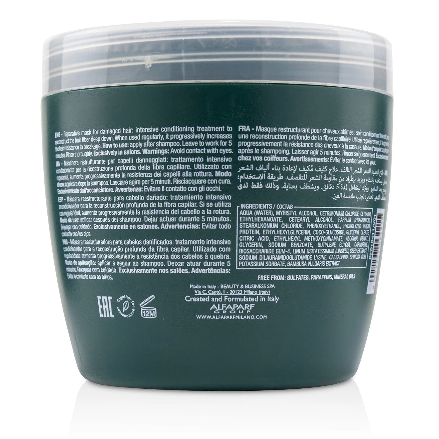 AlfaParf Semi Di Lino Reconstruction Reparative Mask (Damaged Hair) 200ml/6.88oz 4 AlfaParf Semi Di Lino Reconstruction Reparative Mask (Damaged Hair) 200ml/6.88oz - Image 4