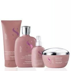 Kit Alfaparf Semi Di Lino Moisture Dry Hair Nutritive Home Care Complete Hydration 4 Units